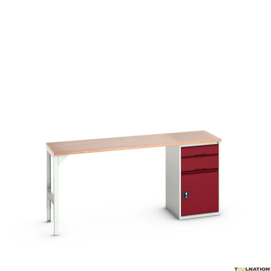 Bott 16921952.24 Banco da lavoro Verso 2 cassetti Larghezza / larghezza cassetto 525 mm Compensato RAL 3004